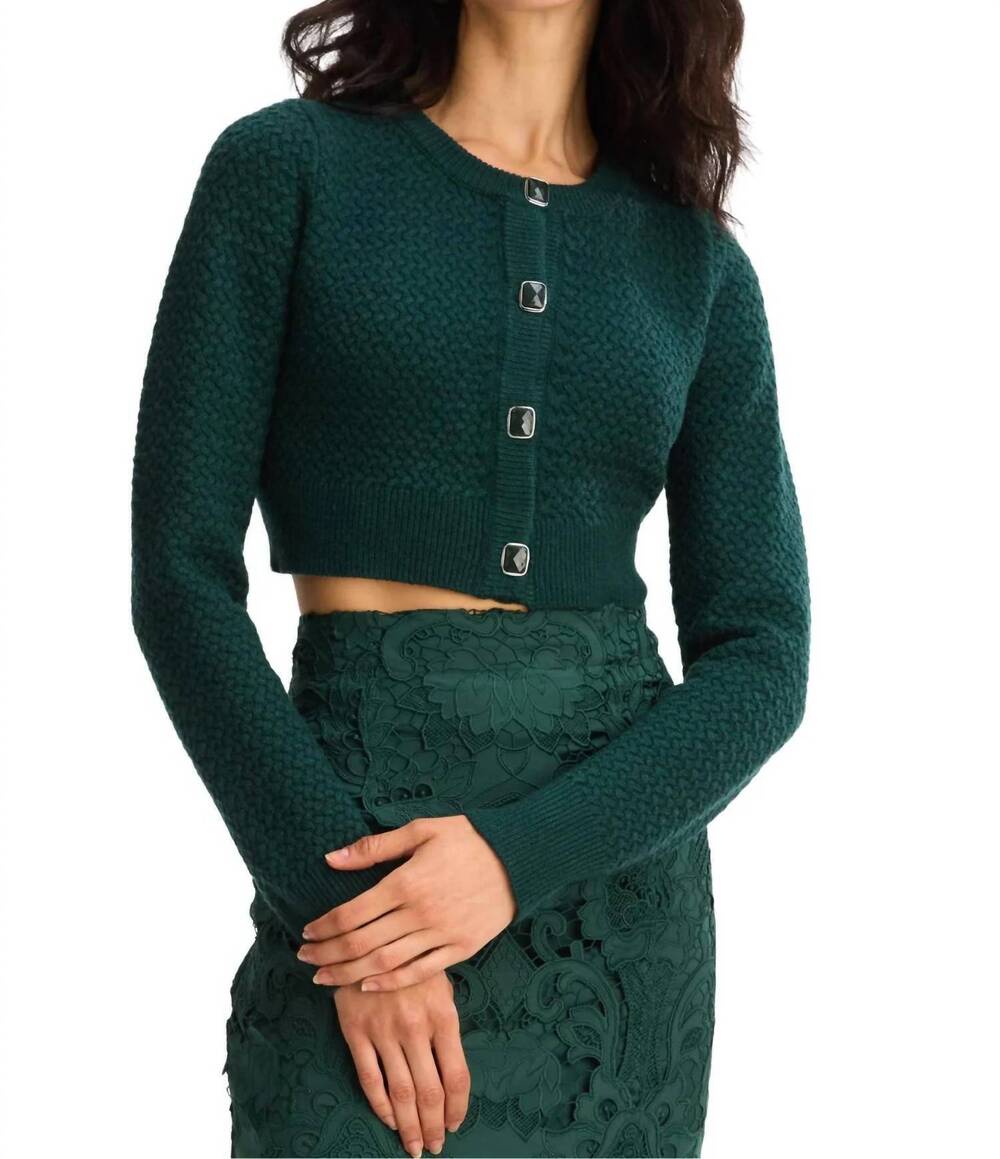 NEW ALLISON oakley long sleeve cardigan in pine green